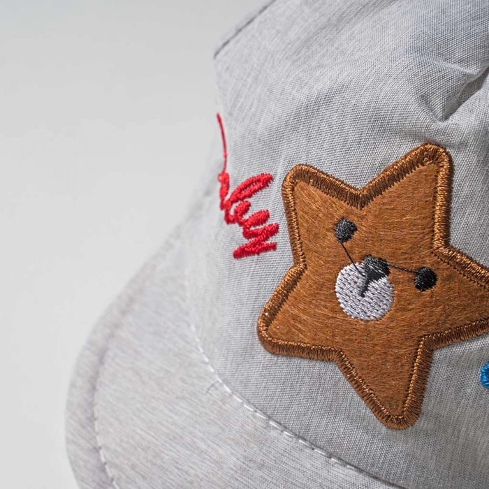 Βρεφικό καπέλο για αγόρια Star Γκρι κοριτσίστικα καπέλα καλοκαιρινά φθηνά 3