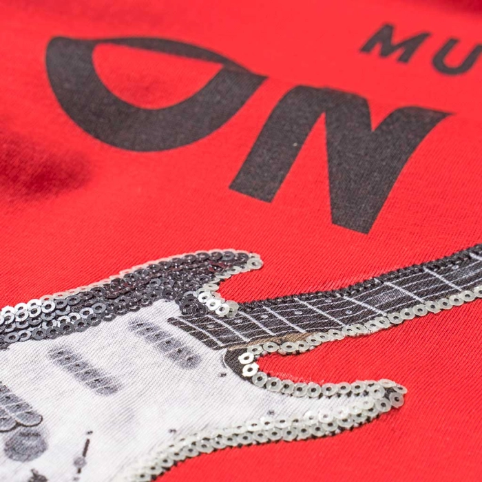 Παιδική μπλούζα Mayoral για αγόρια On Music Κόκκινο αγορίστικα κοντομάνικα καλοκαιρινά μπλουζάκια 2