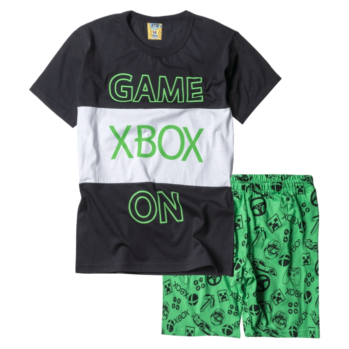 Παιδική πιτζάμα Like για αγόρια XBOX Πράσινο αγορίστικες ελληνικές πιτζάμες καλοκαιρινές