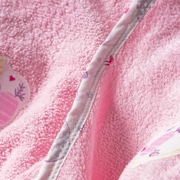 Παιδικό μπουρνούζι για κορίτσια Pineapple Ροζ κοριτσίστικα ζεστά απορροφητικά 1