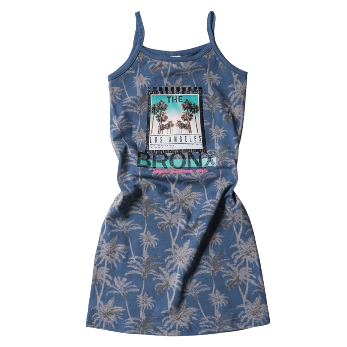 Παιδικό φόρεμα Joyce για κορίτσια Bronx Μπλε κοριτσίστικα μοντέρα οικονομικά καλοκαιρινά μακό καθημερινό