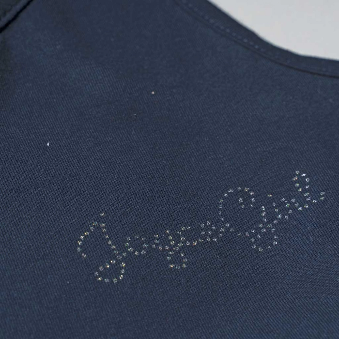 Παιδική μπλούζα Joyce για κορίτσια Simple Μπλε κοριτσίστικες αμάνικες μπλούζες ραντάκια καλοκαιρινά φθηνά 4