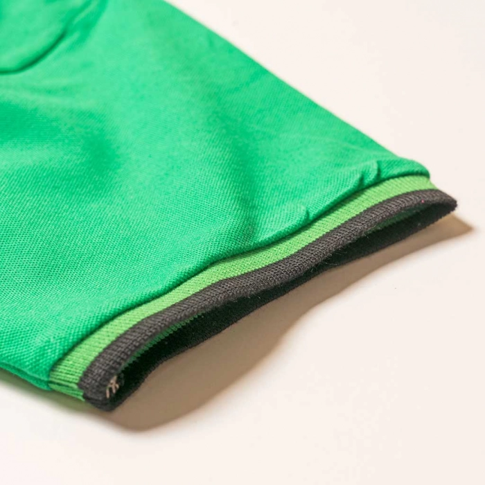 Παιδική μπλούζα για αγόρια No1 Πράσινο αγορίστικες πόλο μπλούζες με γιακά καθημερινές καλές οικονομικές 5