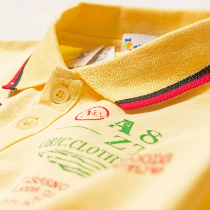 Παιδική μπλούζα για αγόρια No1 Κίτρινο αγορίστικες πόλο μπλούζες με γιακά καθημερινές καλές οικονομικές 4