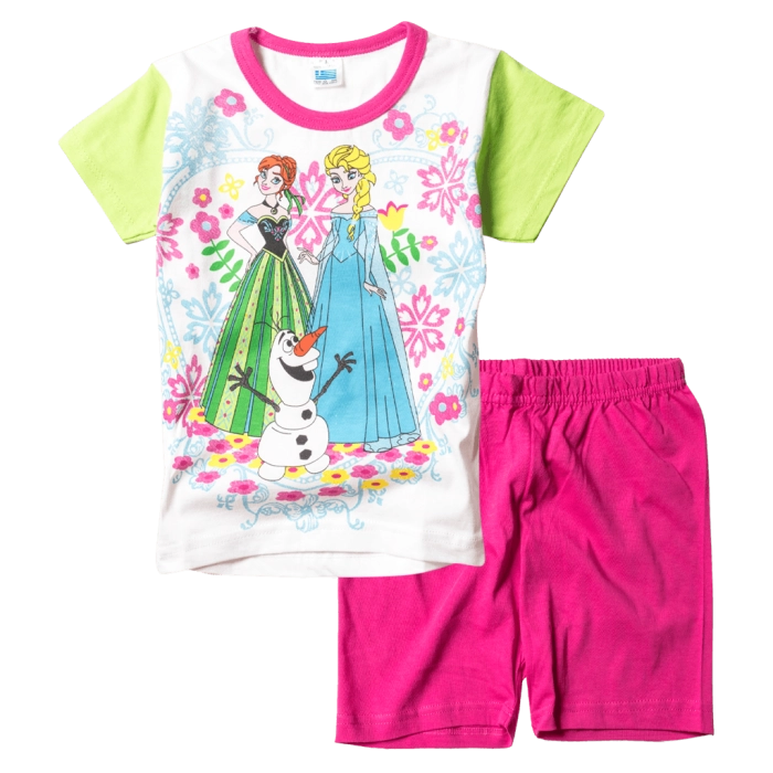 Παιδική πιτζάμα Like για κορίτσια Winter Princess Φούξια κοριτσίστικες καλοκαιρινές μοντέρνες ελληνικές πιτζάμες