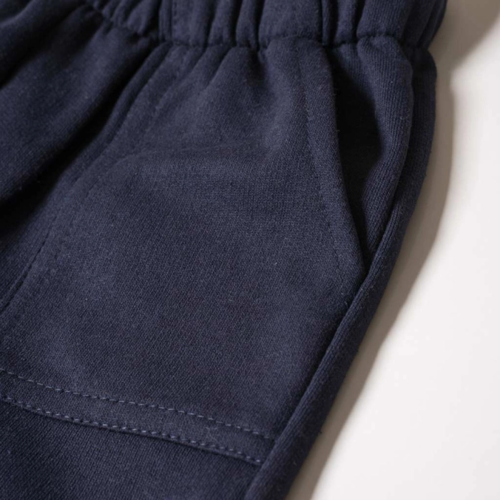 Παιδικό παντελόνι φόρμας Line για αγόρια χειμερινό μπλε οικονομικά φούτερα παντελόνια σκέτα φόρμες χοντρά online 3