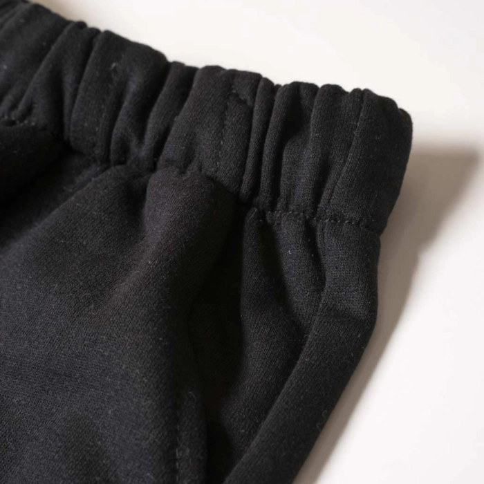 Παιδικό παντελόνι φόρμας Line για αγόρια χειμερινό μαύρο οικονομικά φούτερα παντελόνια σκέτα φόρμες χοντρά online 3