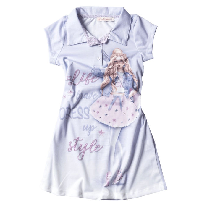 Παιδικό φόρεμα για κορίτσια Dress Up Σιέλ κοριτσίστικα φορέματα καλοκαιρινά καλό ντύσιμο αμάνικα φθηνά οικονομικά