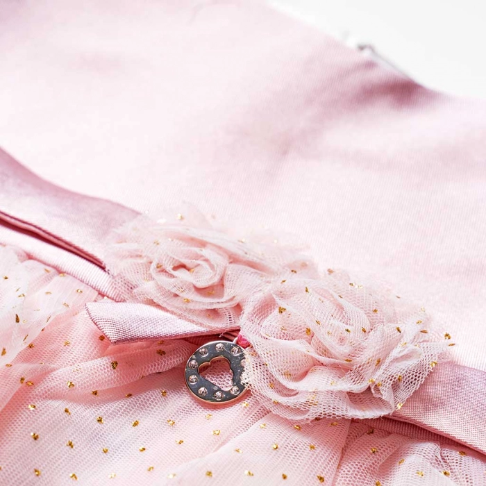 Παιδικό φόρεμα Mayoral για κορίτσια Malta ροζ κοριτσίστικα επώνυμα ελληνικά καλοκαιρινά για καλό ντύσιμο ποιοτικά άνετα τριαντάφυλλα 