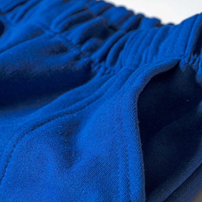 Παιδικό παντελόνι φόρμας Line για αγόρια χειμερινό Μπλε Ρουά αγορίστικα αθλητικά ελληνικά χειμερινά παντελόνια φόρμας 3