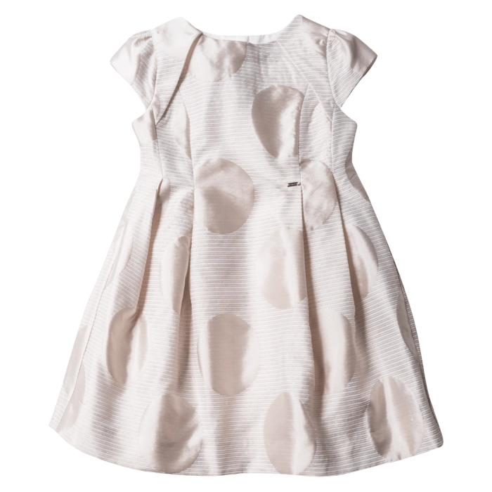 Παιδικό φόρεμα Mayoral για κορίτσια Shinny Circles ιβουάρ μοντέρνο κοριτσίστικο με μανίκι 