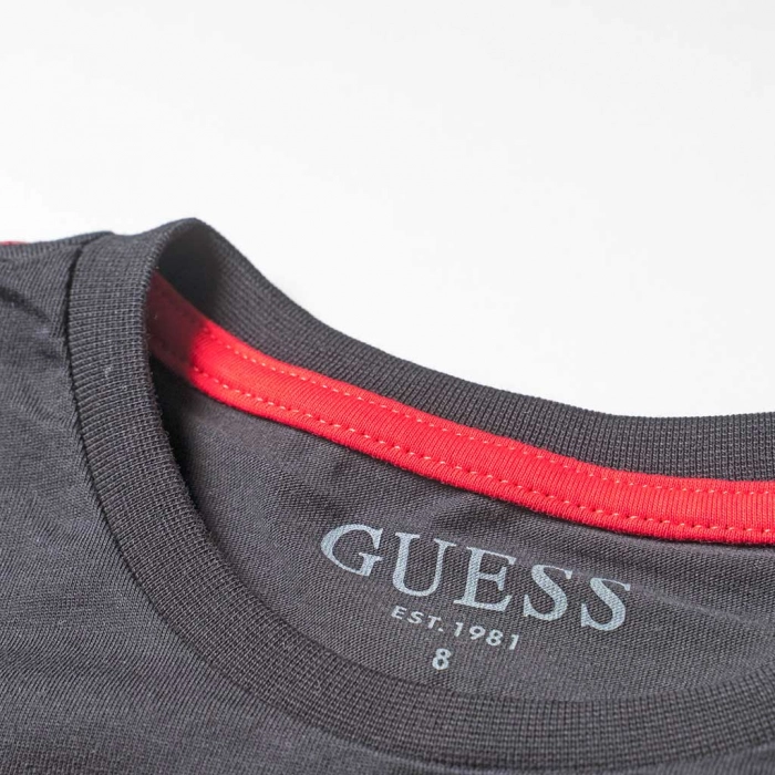 Παιδική μπλούζα GUESS unisex QuestionMark Mαύρο αγορίστικη και κοριτσίστικη κοντομάνικη επώνυμη ποιοτική μοντέρνα ιδιαίτερη 4