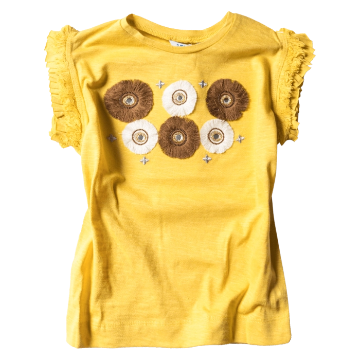 Παιδική μπλούζα Mayoral για κορίτσια Furbelow Κίτρινο κοριτσίστικο επώνυμο ποιοτικό μοντέρνο ιδιαίτερο