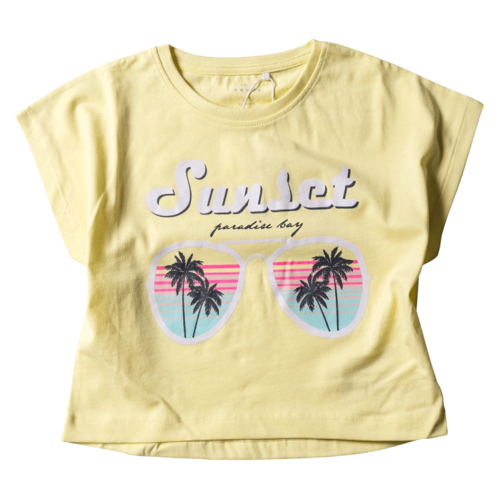 Παιδική μπλούζα Name it για κορίτσια Sunset κίτρινο άνετα μοντέρνα καλοκαιρινά επώνυμα ποιοτικά για βόλτα καθημερινά