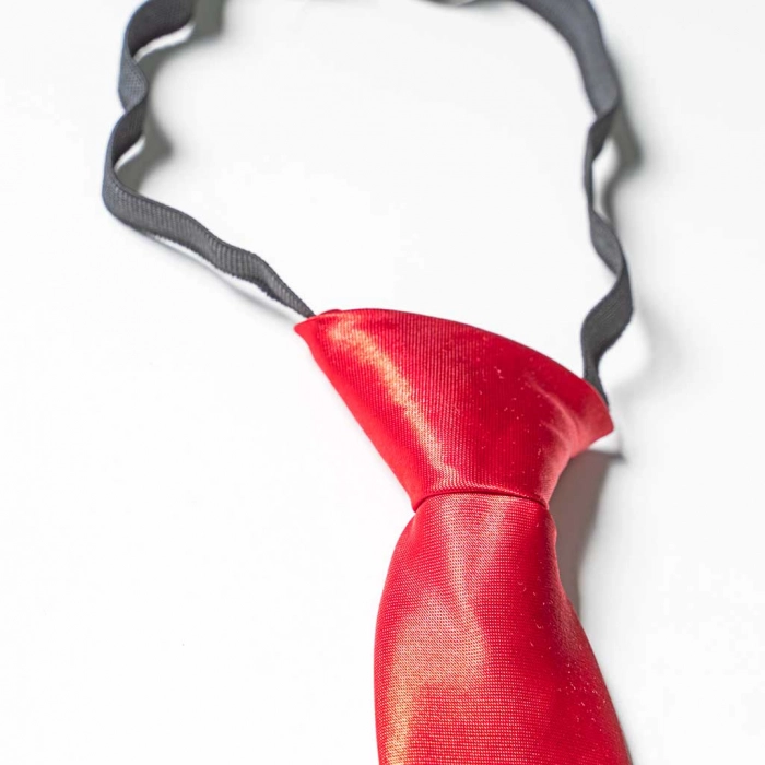Παιδική γραβάτα για αγόρια Saten Kόκκινο με λαστιχάκι αγορίστικη για καλό ντύσιμο online