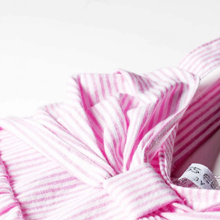 Παιδικό φόρεμα Εβίτα για κορίτσια Stripes flamingo Ροζ με ραντάκι όμορφο ιδιαίτερο με σχέδιο online 2