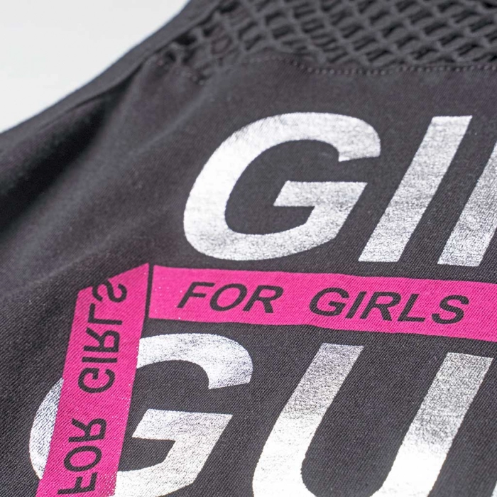 Παιδικό σετ Reflex για κορίτσια Girl Gym Μαύρο καθηνερινό κοριτσίστικο με βερμούδα online 3