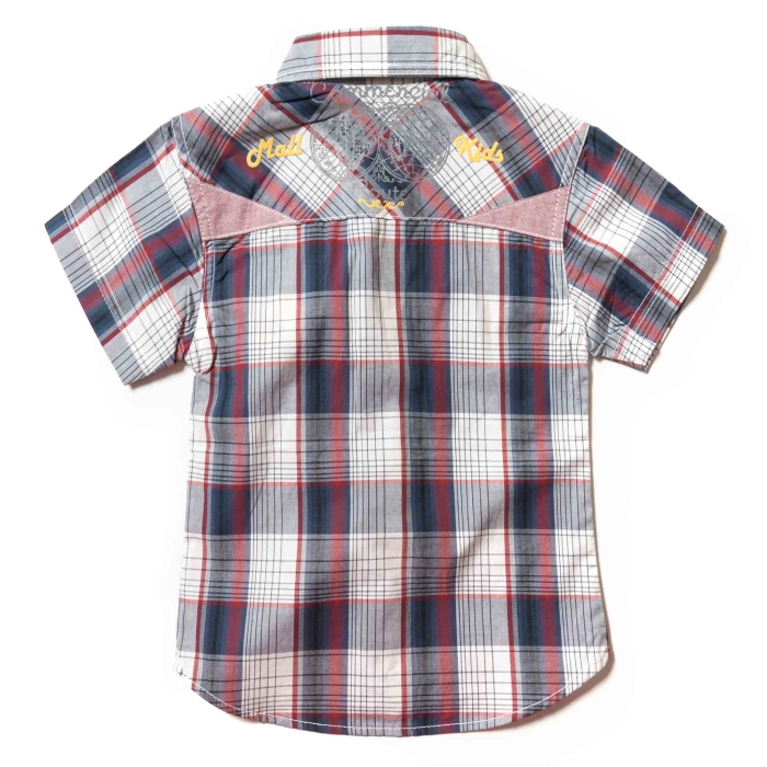 Παιδικό πουκάμισο Mall Kids Commercial μπλε Επώνυμα παιδικά ρούχα Online αγορίστικα μοντέρνα χρονών πλάτη
