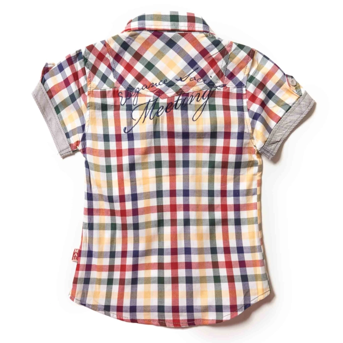 Παιδικό πουκάμισο Mall Kids Elegance κίτρινο Επώνυμα παιδικά ρούχα Online αγορίστικα μοντέρνα χρονών πλάτη