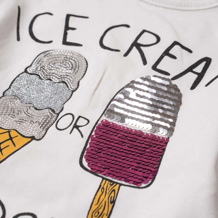 Παιδικό σετάκι για κορίτσια Ice Cream φούξια μοντέρνα σετ με φούστα tutu για κορίτσια ετών με παγιέτες τούλι online 3