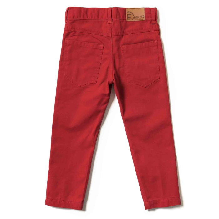 Παιδικό παντελόνι Sandy Kids κόκκινο αγορίστικα καλά παντελόνια μοντέρνα παιδικά ρούχα online χρονών ππισω