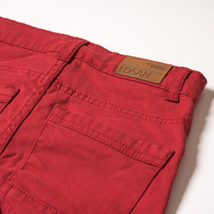 Παιδικό παντελόνι Losan για αγόρια Basic κόκκινο επώνυμα παιδικά ρούχα online αγορίστικα ετών 2