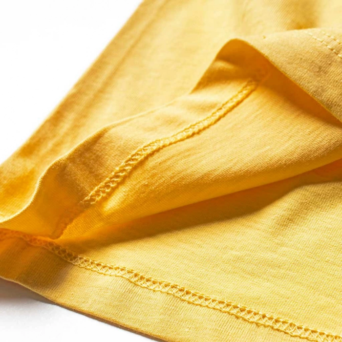 Παιδική μπλούζα Name it για αγόρια Summer κίτρινο αγορίστικο T shirt με στάμπα επώνυμα ελληνικά οικονομικά μοντέρνα ραφή