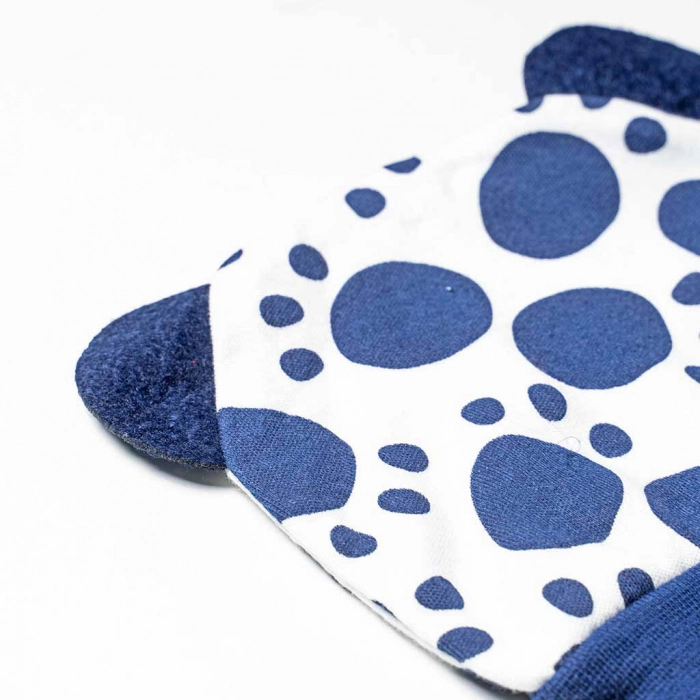Βρεφικό σετ για αγόρια Panda μπλε αγορίστικα για νεογέννητα άνετα καθημερινά οικονομικά με σκούφι για μωρά μηνών 3