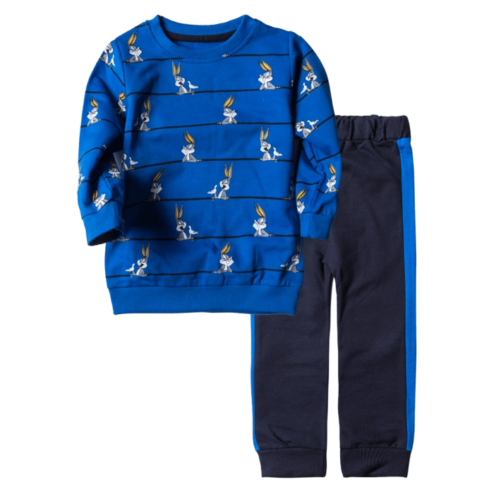 Παιδικό σετ φόρμας για αγόρια Bunny Μπλε καθημερινό οικονομικό αγορίστικο για το σχολείο online