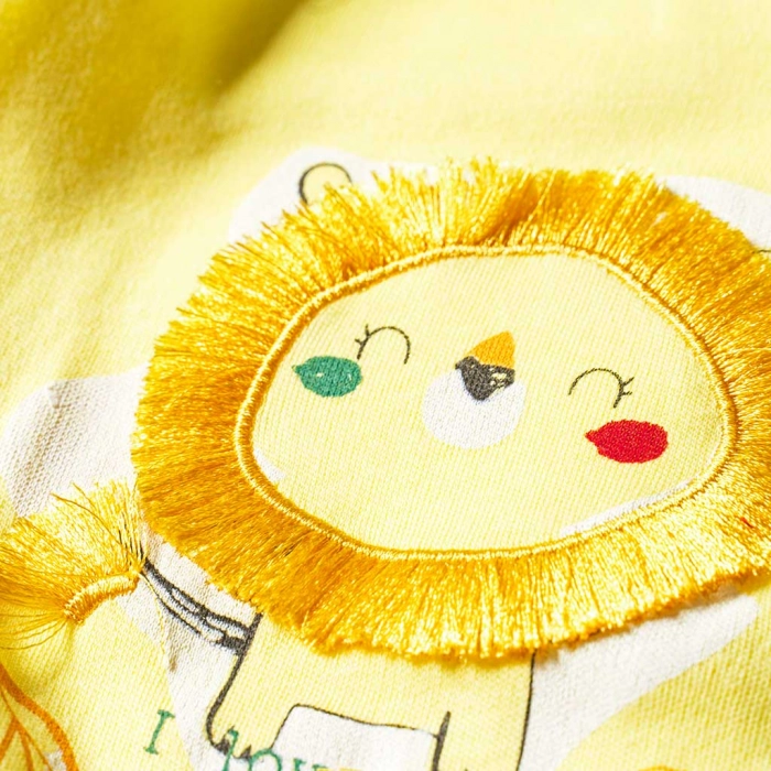 Βρεφικό φορμάκι για αγόρια Lion κίτρινο χαριτωμένο λιονττράκι δωράκι μωρό ολόσωμο 2