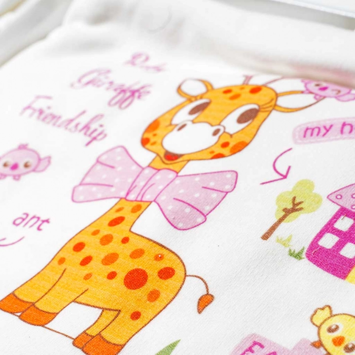 Βρεφικό σετ 10 τεμαχίων για κορίτσια Giraffe ροζ κοριτσίστικο σετ για νεογέννητα για δώρο σετ μαιευτηρίου 2