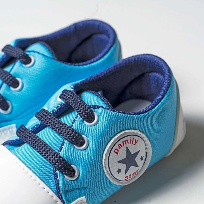 Βρεφικά παπούτσια αγκαλιάς για αγόρια Classic Star τυρκουάζ αγορίστικο άνετο για βόλτα δώρο νεογέννητα αθλητικό τύπου conve 2