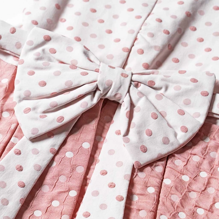 Παιδικό φόρεμα για κορίτσια Siena ροζ πουα κοριτσίστικο επίσημο για γάμο βάφτιση με στρας με λουλούδια ρομαντικό παρανυφάκ 1