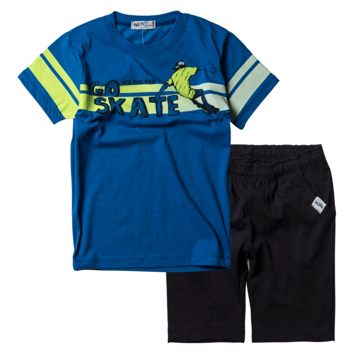 Παιδικό σετ Nek για αγόρια Go Skate Μπλε αγορίστικο καθημερινό για βόλτα επώνυμα παιδικά ρούχα online.