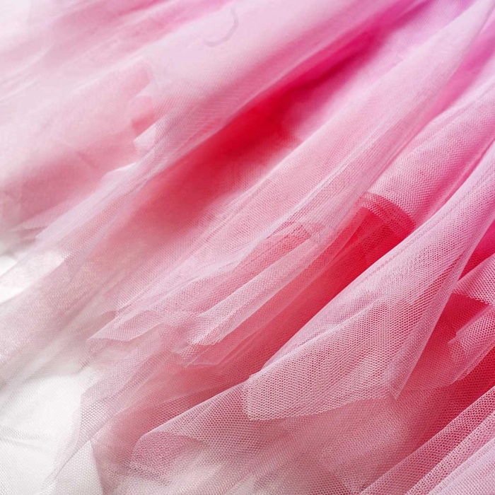 Παιδική φούστα για κορίτσια tutu jean ροζ κοριτσίστικη για γιορτή για εκδήλωση μοντέρνα με τούλι 3