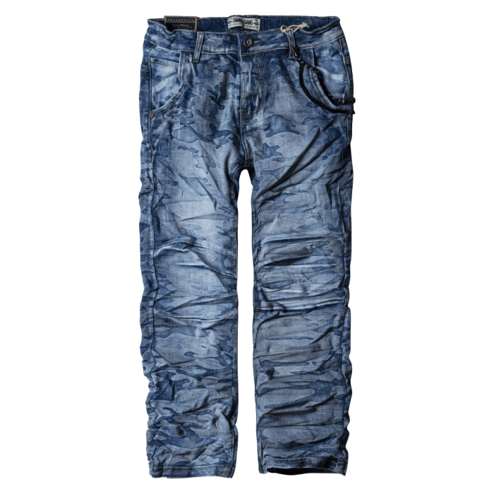 Παιδικό παντελόνι τζιν για αγόρια Militaire μπλε μοντέρνα για εκδηλώσεις καθημερινό για το σχολείο casual