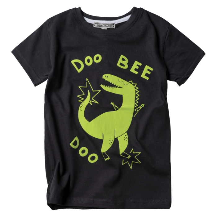 Παιδική Μπλούζα New College για αγόρια Doo Bee Doo Ανθρακί αγορίστικη καθημερινή για βόλτα για το σχολείο online