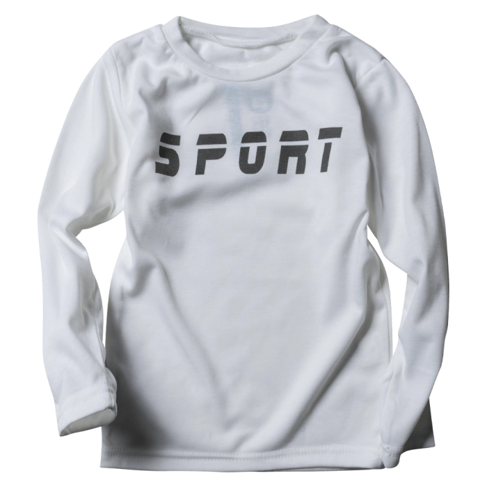 Παιδική Μπλούζα για αγόρια Sport Άσπρο αγορίστικο καθημερινο για βόλτα για το σχολείο online