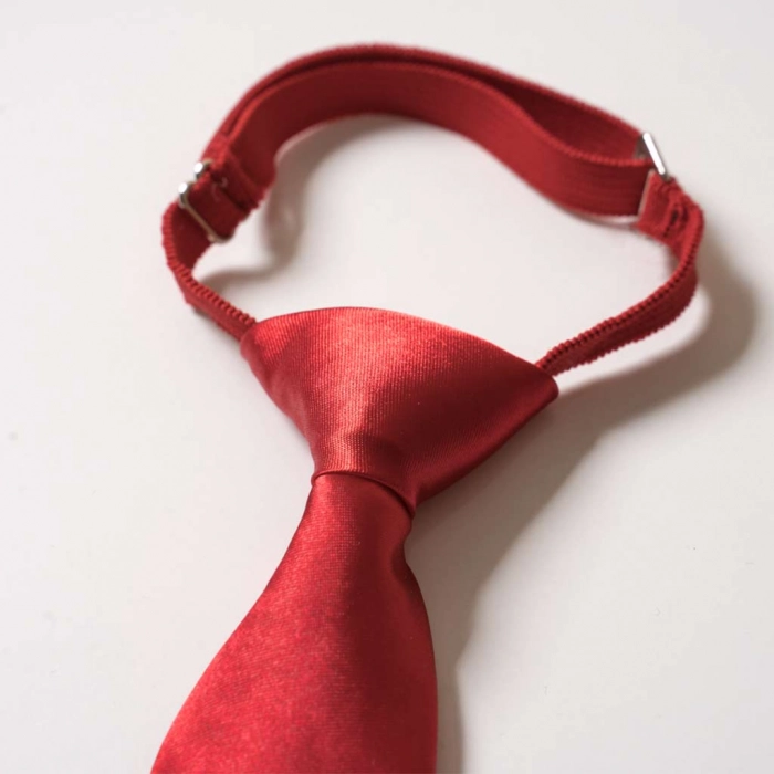 Παιδική γραβάτα για αγόρια Tie κόκκινο αγορίστικες ργαβάτες με κλιπς για αγοράκια ετών Online 1