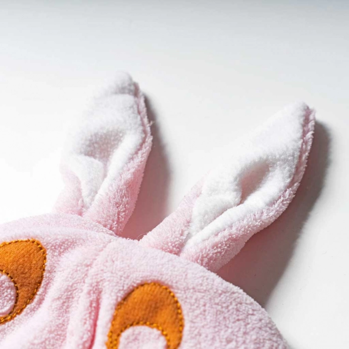 Παιδικός σκούφος για κορίτσια Rabbit Ροζ κοριτσίστικο ζεστό μοντέρνο με αυτάκια 1