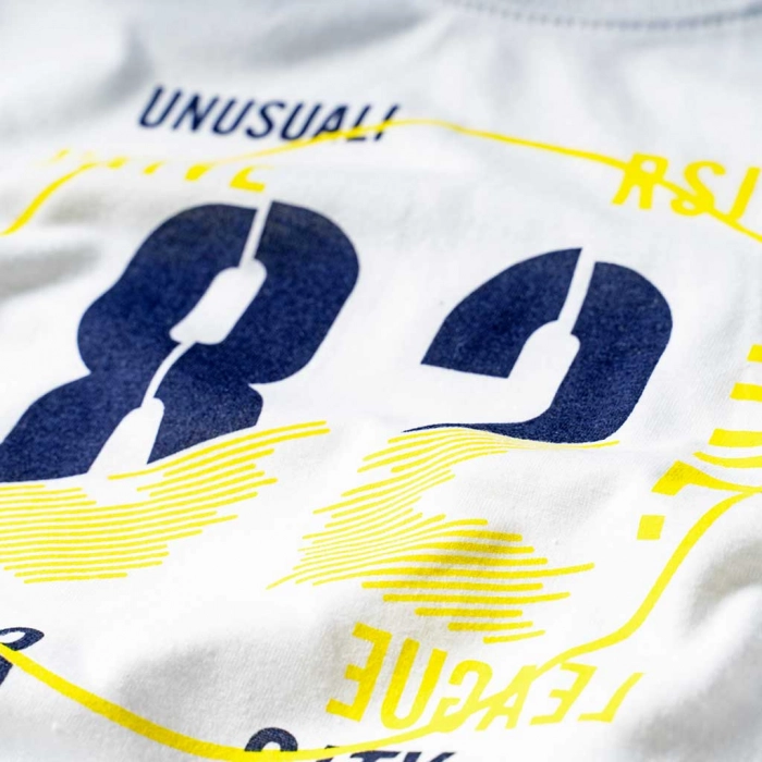 Παιδική μπλούζα για αγόρια League82 άσπρο αγορίστικη για το σχολείο καθημερινή αθλητική athletic οικονομική με στάμπα 3