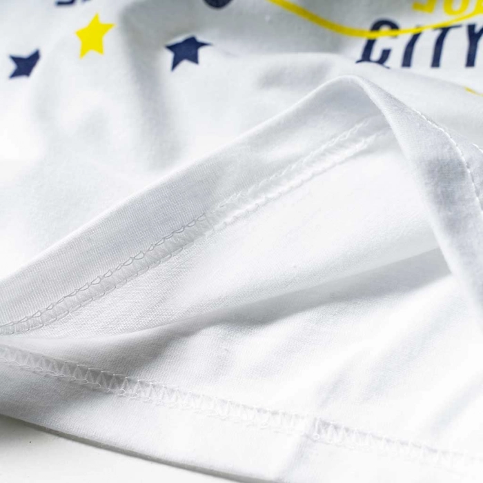 Παιδική μπλούζα για αγόρια League82 άσπρο αγορίστικη για το σχολείο καθημερινή αθλητική athletic οικονομική με στάμπα 2
