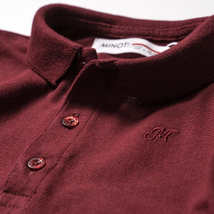 Βρεφική μπλούζα Minoti για αγόρια Polo μπορντό μοντέρνα επώνυμα παιδικά ρούχα online μηνών 1