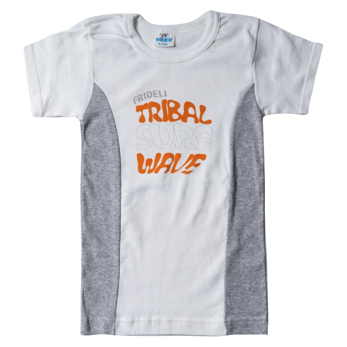 Παιδικό φανελάκι για αγόρια κοντομάνικο Tribal άσπρο οικονομικά παιδικά φανελάκια για αγοράκια Online