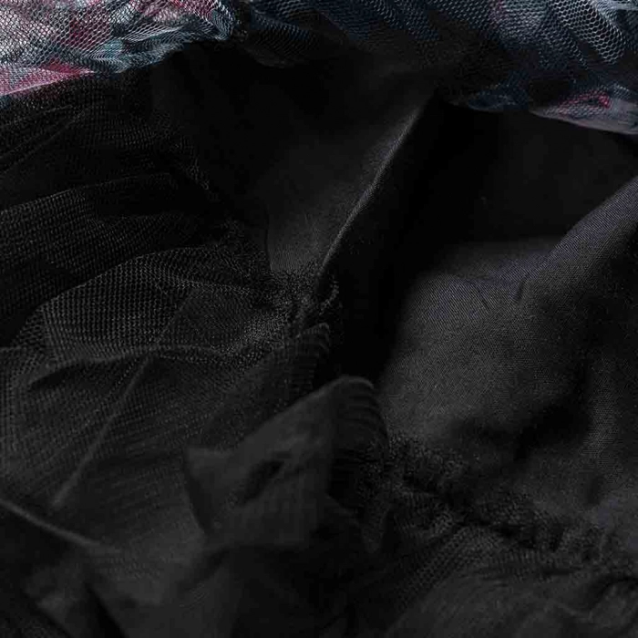 Παιδική φούστα Minoti για κορίτσια Floral μαύρη επώνυμα παιδικά ρούχα κοριτσίστικη tutu φουστίτσα ετών φόδρα