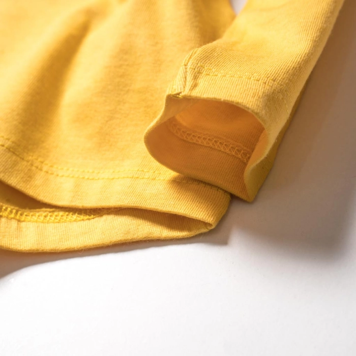 Βρεφική μπλούζα Minoti για κορίτσια Uni Dyno κίτρινο μοντέρνα επώνυμα παιδικά ρούχα online μηνών 3