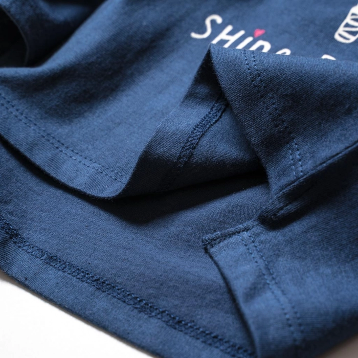 Βρεφική μπλούζα Minoti για κορίτσια Shine Bright μπλε μοντέρνα επώνυμα παιδικά ρούχα online μηνών 2