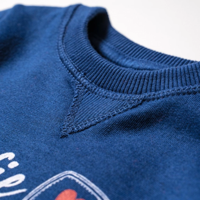 Βρεφική μπλούζα Minoti Selfie μπλε μοντέρνα επώνυμα παιδικά ρούχα online μηνών 1