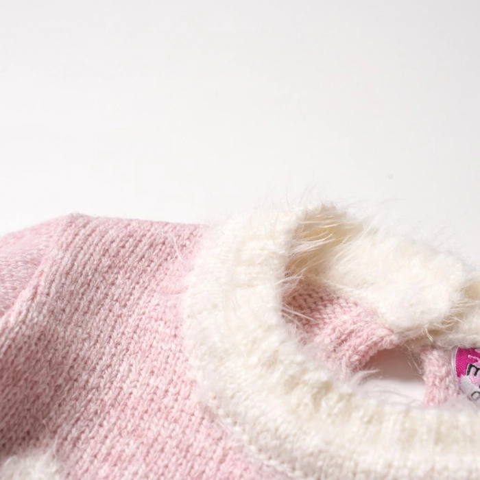 Παιδική μπλούζα πλεκτή Bunnies ροζ μοντέρνες πλεκτές μπλούζες πουλόβερ κοριτσίστικες ετών Online 1