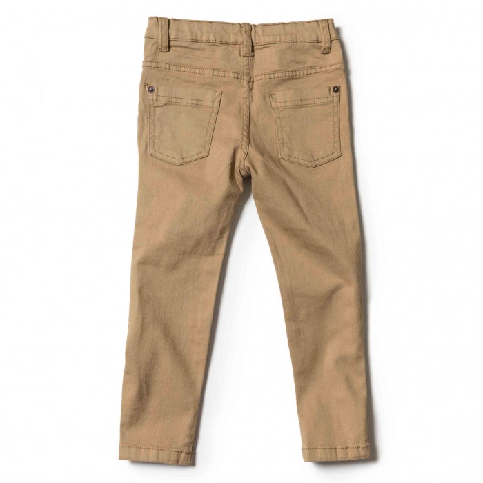 Παιδικό παντελόνι Minoti για αγόρια Will μπεζ επώνυμα παιδικό ρούχο αγορίστικο τζιν Jean μοντέρνο πίσω